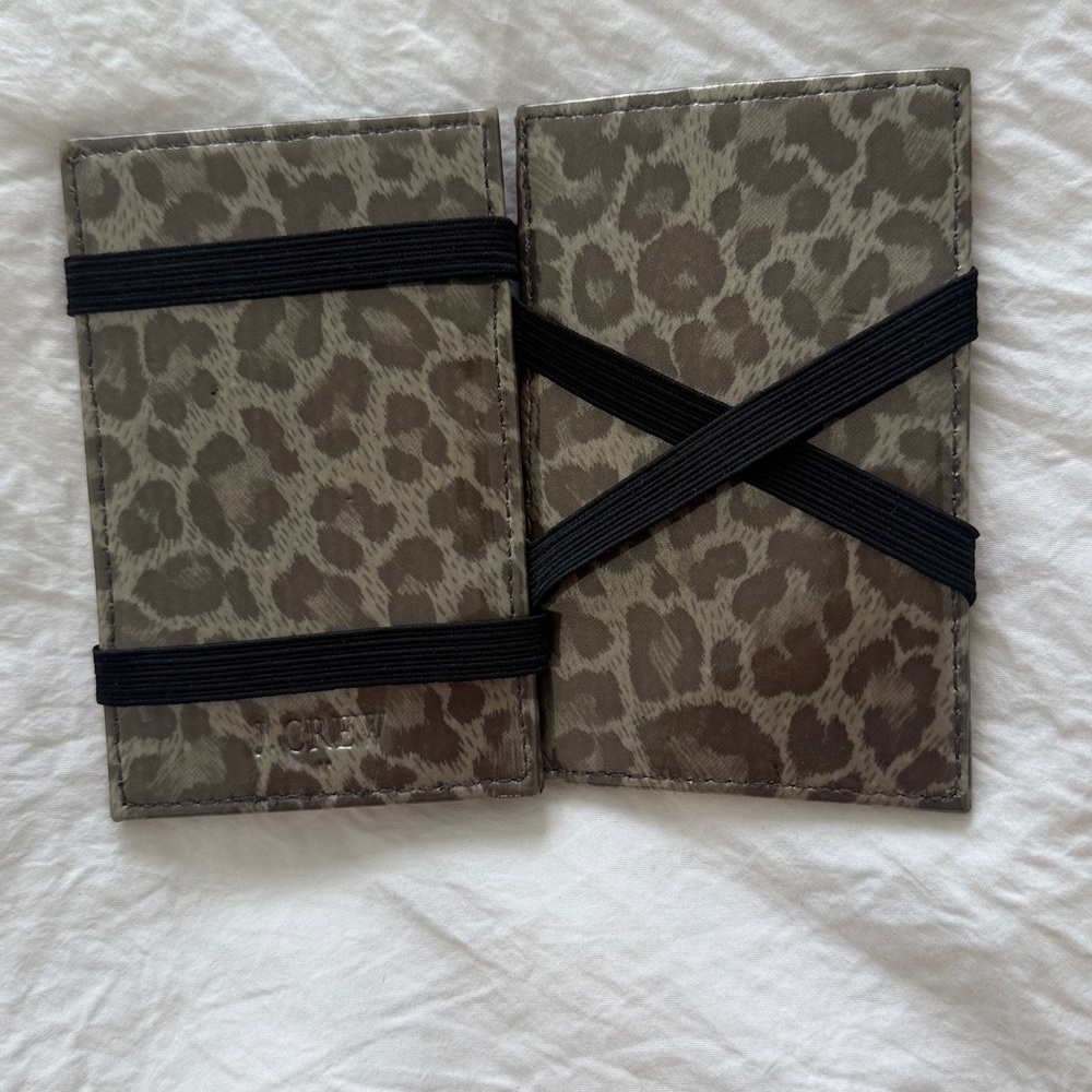J Crew Leopard Print Card Holder